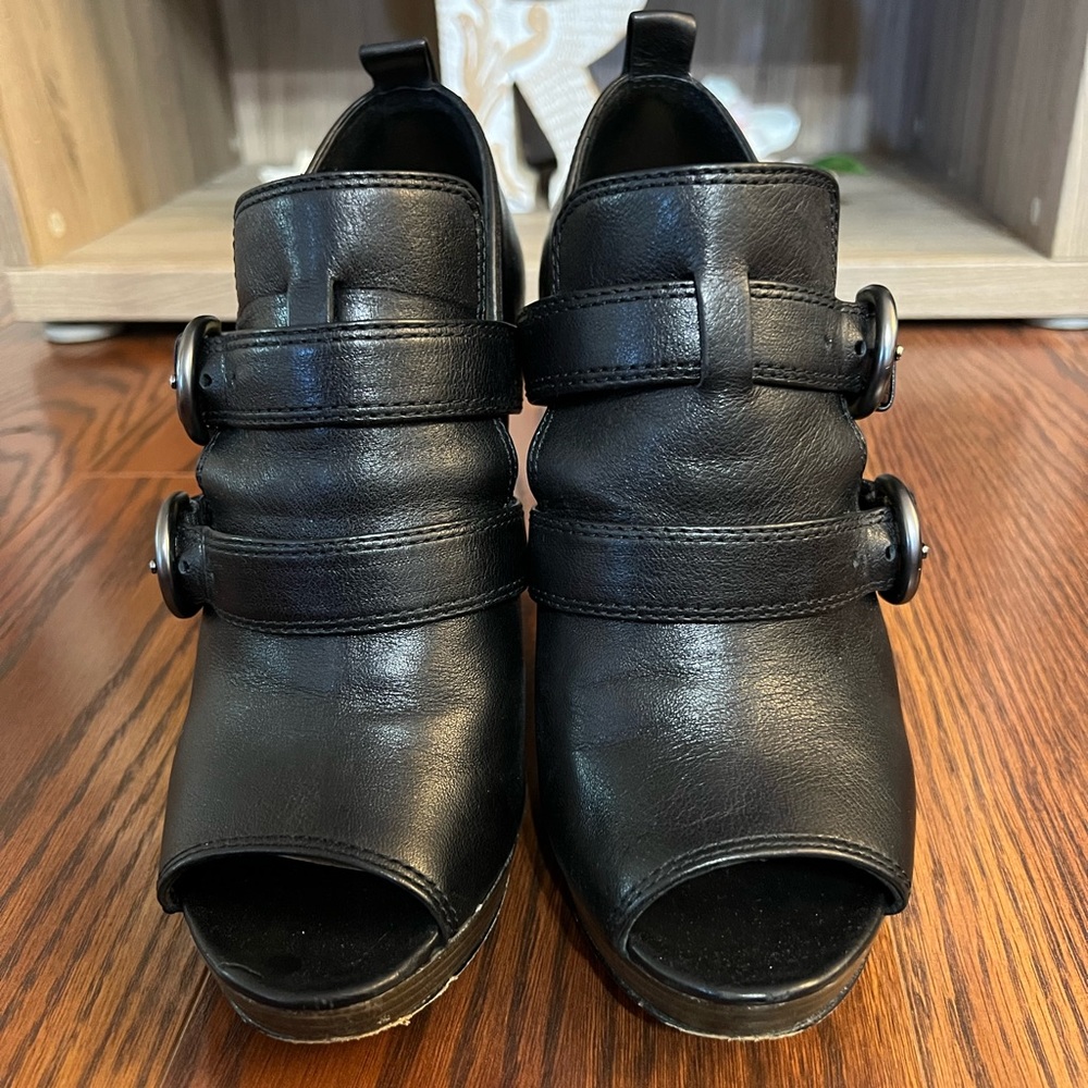 Coach peep toe bootie